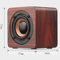 Mini haut-parleur Bluetooth portable à grain de bois avec subwoofer sans fil et basses puissantes pour bureau, décoration intérieure, cadeau d'entreprise personnalisé