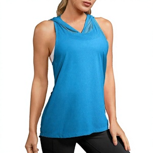 Sudadera sin mangas para mujer, de secado rápido, con cuello en V, top deportivo de verano - Product Image 1