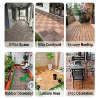 Dalles de terrasse en WPC co-extrudé 3D gaufré, antidérapantes, en composite bois-plastique, à emboîtement, pour jardin, balcon, bord de piscine