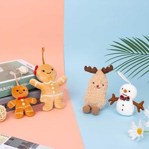 Noël 2025 peluche jouet mignon <span class=keywords><strong>maison</strong></span> couronne arbre de noël peluche moelleux pain d'épice homme <span class=keywords><strong>maison</strong></span> jouets en peluche - Product Image 2
