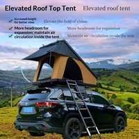Tente de toit en alliage d'aluminium double couche, ouverture rapide, design pyramidal triangulaire, installation rapide quatre saisons pour SUV tout-terrain