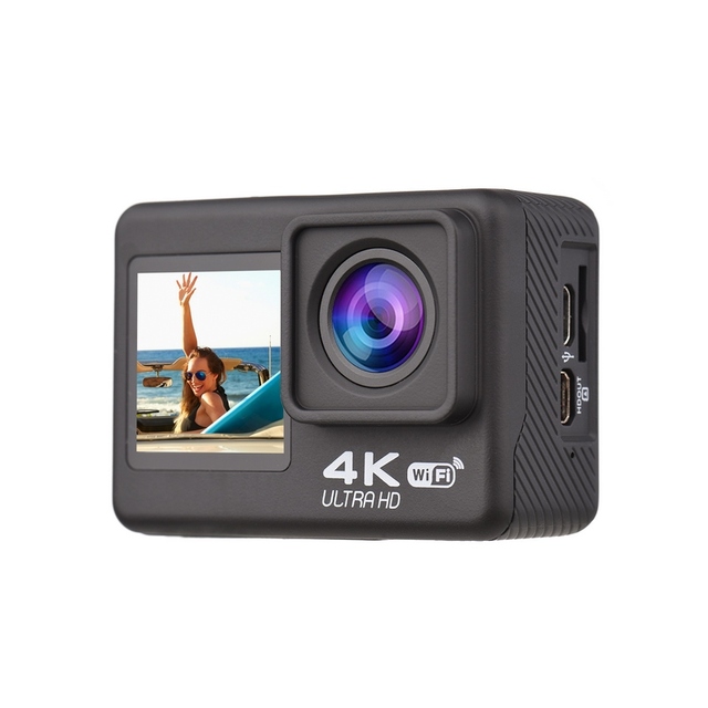 4K 60FPS Ultra High Definition WiFi Action Camera Dual Screen 170° Wide Angle 30 Meters Waterproof Sport Camera