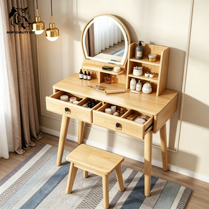 Fabricante chino, excelente precio, personalizable, gran stock, tocador ecológico de nuevo diseño, muebles de dormitorio, tocador de madera con espejo - Product Image 4