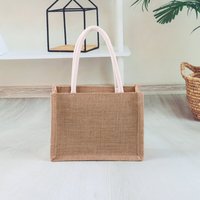 Sac fourre-tout en jute peint à la main, sac de courses en lin avec logo personnalisé, sac en toile imprimé graffiti pour les courses et l'usage quotidien
