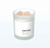 Bougies de cire de soja parfumées d'aromathérapie de luxe avec marque privée spirituelle en cristal de guérison pour le matériel de cire d'abeille Diwali