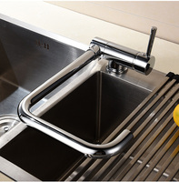 Robinet de cuisine rotatif à 360 degrés 90 degrés haut et bas robinet d'eau mélangeur chaud et froid pliable pour évier de cuisine