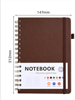 Carnet à spirales minimaliste très vendu, personnalisable avec logo, pour bureau et école