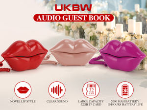 Grabadora retro en forma <span class=keywords><strong>de</strong></span> labio rojo creativo, libro <span class=keywords><strong>de</strong></span> visitas <span class=keywords><strong>de</strong></span> audio - Product Image 6