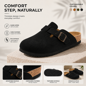 Sandali Zoccoli da <span class=keywords><strong>Donna</strong></span> in Pelle con Suola in <span class=keywords><strong>Sughero</strong></span>, <span class=keywords><strong>Ciabatte</strong></span> Slip-on Fornite Direttamente dalla Fabbrica - Product Image 5