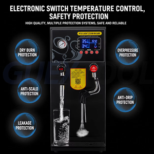 Machine à eau bouillante électrique 12L, mousseur à lait commercial, machine à eau bouillante à vapeur double usage, machine à m - Product Image 3