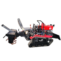 Venta Directa de Fábrica, Tractor Multifuncional para Campos Altos y Arrozales con Orugas de Goma y Rotocultor