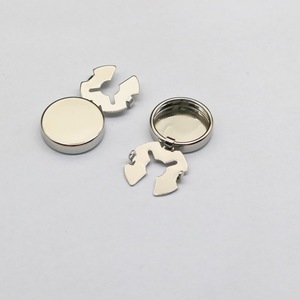 Alta qualità placcatura superficie liscia bottoni 17.5mm camicie <span class=keywords><strong>gemelli</strong></span> oro argento comuni accessori bottone in metallo spilla - Product Image 3