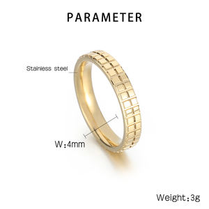 Basit söz Vintage nişan yüzüğü gravür toptan kız sarılmak parmaklar Fidget paslanmaz çelik altın kaplama Trendy yüzükler - Product Image 6