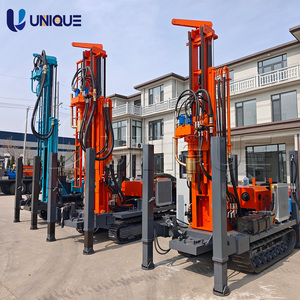 <b>Small</b> Water Well <b>Drilling</b> Machine UNIQUE Automatic Crawler Type Water Well <b>Drilling</b> Rig 260m 300m Depth Diesel Engine - Product Image 1