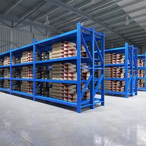 Estante de exhibición de almacenamiento de almacén de acero de Metal ajustable de alta calidad para trabajo ligero Estante de almacenamiento de China