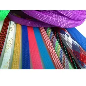China Production Wear Resistant PET Braided Sleeve Braided Fiberglass Sleeve High Temperature