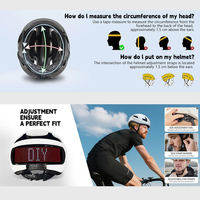 Casque de vélo intelligent MOON avec écran personnalisable, casque de vélo unisexe adulte PC+EPS, taille unique