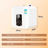 Pemanas Air Listrik Mini Hemat Energi 10L 15L Tangki Plastik Berlapis Enamel untuk Kamar Mandi Dapur RV