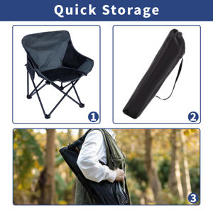 Chaise de camping d'extérieur en fer, pliable, résistante aux <span class=keywords><strong>UV</strong></span> et hydrofuge en tissu Oxford 600D, idéale pour la plage et le jardin - Product Image 2