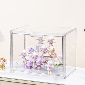 خزانة عرض يدوية الصنع بتصميم عصري بسيط، رف تخزين وعرض للصناديق المغلقة، قابل للتكديس مع أقسام متعددة وسعة كبيرة، مصنوع من الأكريليك - Product Image 3