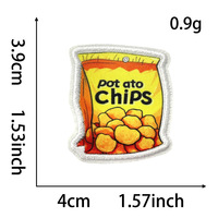 Patchs brodés thermocollants et autocollants à thème alimentaire de dessins animés pour vêtements et sacs, vente en gros, OEM, personnalisés