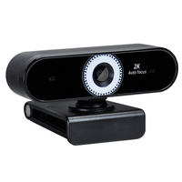 CHENZO 2K 1944P 30fps 1080P 60fps USB 2.0 CMOS Pengurangan Kebisingan Mikrofon Ganda Audio Stereo 80 Sudut Lebar LED Terintegrasi