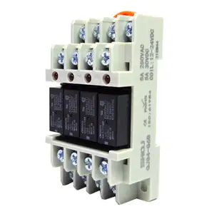 SHQJ Terminal relay QJG4-G6B ,24VDC Coil ,5A 4NO 4PDT, DIN Rail, Replace G6B-4BND