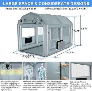 كشك طلاء محمول من قماش أكسفورد قابل للنفخ لمحطة عمل بخاخ للعمل الخارجي - Product Image 2
