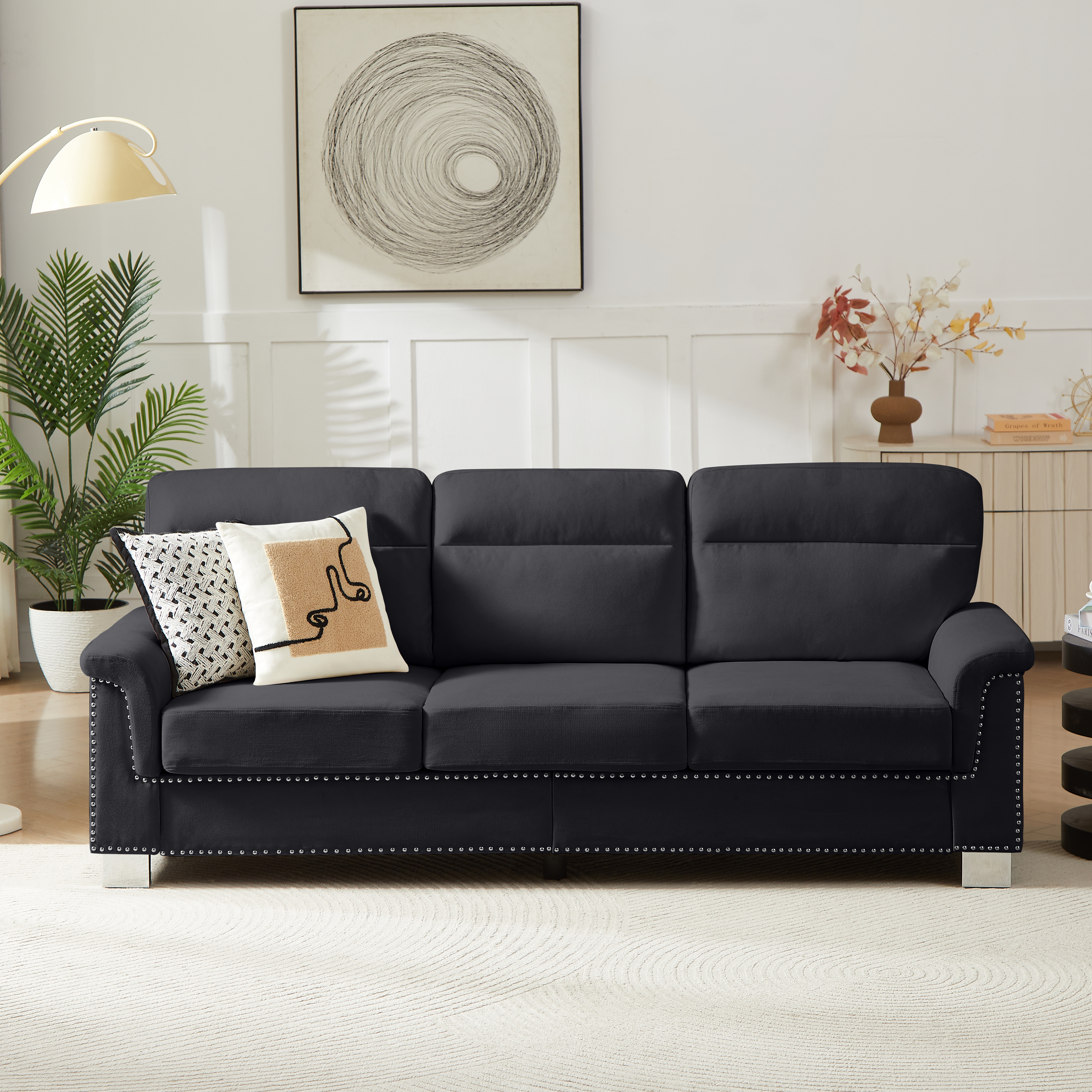 Tissu velours noir + lce et neige +3 places