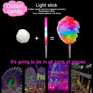 Bâtons lumineux LED colorés réutilisables, cônes de barbe à papa, bâtonnets de guimauves lumineux, lumineux de qualité alimentaire, pour le Nouvel An et Halloween - Product Image 3
