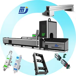 Diskon 2000W 6000W Tiga Chuck Mesin Pemotong Tabung Laser Cnc Mesin Pemotong Laser Serat untuk Pipa Logam Tabung 5 Sumbu