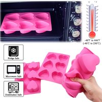 Molde De Silicona Para Pastel Y Jabón En Forma De Corazón Seis Cavidades Para Hornear Jabón Artesanal Y Manualidades DIY