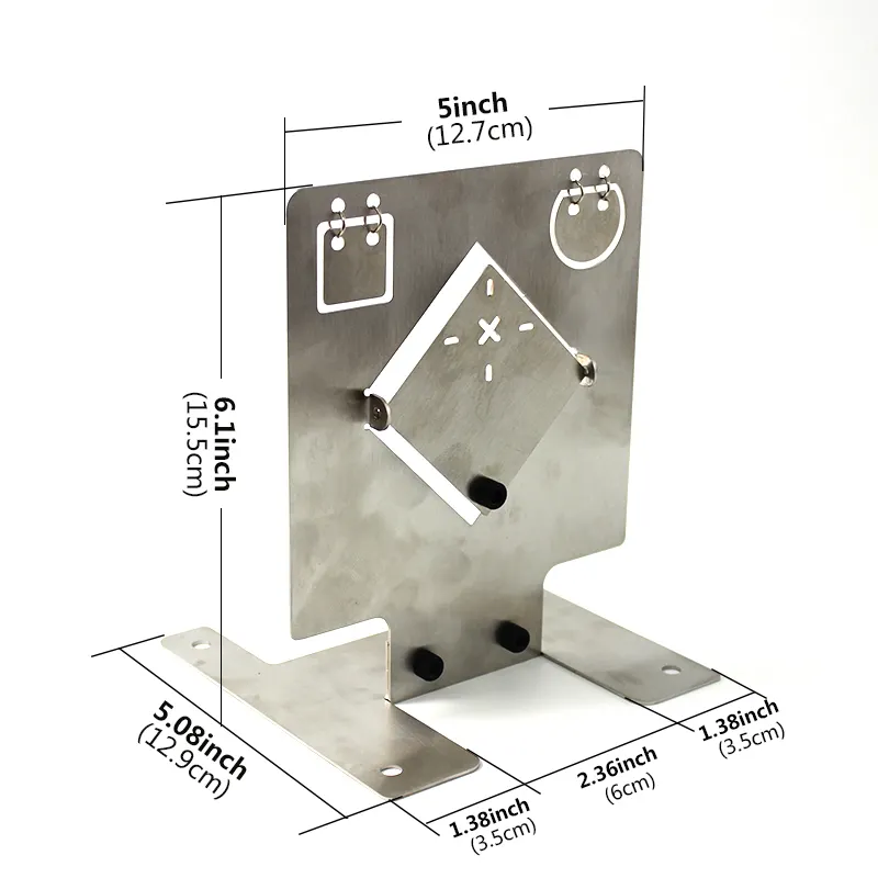 Foldable स्टेनलेस स्टील लक्ष्य सभी धातु फ्रेम अभ्यास लक्ष्य स्पष्ट लक्ष्य स्वत: पलटाव गुलेल