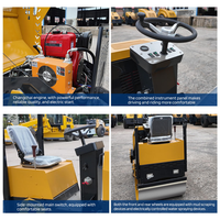 Rouleau vibratoire à double tambour de 3 tonnes - Rouleau compresseur hydraulique à moteur diesel pour le compactage de l'asphalte
