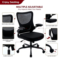 Chaise de bureau ergonomique personnalisée en maille pour le gaming, inclinable, à dossier haut, pivotante, pour ordinateur, chaise de direction