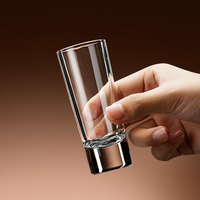 Verre à whisky personnalisé avec logo, 2 oz, base épaisse, style américain, pour fêtes, highball/cocktail, verres de bar