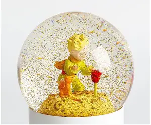 Artigianato in resina personalizzato 100 CM musica Snow Globe Home Decor Prince Birthday Gift Glass Snow Ball Human