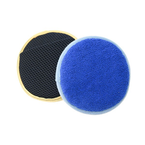 Éponge de nettoyage de voiture circulaire en microfibre épaisse et douce pour le polissage, le cirage et une utilisation multifonctionnelle - Product Image 4