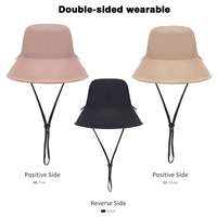 Topi Bucket Surfing Nylon Gaya Sporty RongGuang, Anti Air, Desain Kustom, Tali Pengikat yang Dapat Disesuaikan, Unisex, Semua Musim