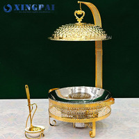 XINGPAI banquet de mariage suspendu or 8L chauffe-plats restaurant ensemble de buffet chauffe-plats hôtel commercial service chauffe-plats