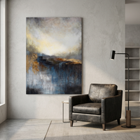 Décoration d'intérieur, peinture à l'huile peinte à la main sur toile, art mural encadré avec impression numérique
