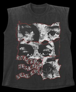 Conjunto de <span class=keywords><strong>Camiseta</strong></span> y Pantalones Cortos de Dos Piezas con Estampado Gráfico Completo en DTG, Estilo Desgastado por el Sol, Lavado Ácido, <span class=keywords><strong>Hombros</strong></span> Caídos, 230 Gsm, Color Negro - Product Image 4