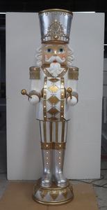 Figura Decorativa Navideña de Resina Animada a Tamaño Real con Música, Soldado <span class=keywords><strong>Cascanueces</strong></span> Iluminado con LED para Decoración Exterior - Product Image 4