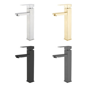 Single Handle Basin Faucet 304 Stainless Steel <b>Deck</b> Mounted Ceramic Valve Core For Bathroom Sink - Product Image 3