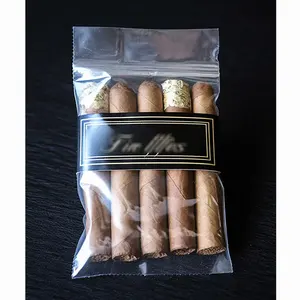 Custom Printed Ziplock Cigar Packaging Bag With Humidifier For Cigar Bag Packaging