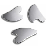 Vente en gros 2026 Planche de massage en acier inoxydable 420 en forme de cœur, outil de raclage thérapeutique Gua Sha, masseur facial