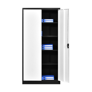 Armario de almacenamiento de Metal puertas bloqueables y estantes ajustables gran armario de acero para garaje, despensa de cocina, oficina y <span class=keywords><strong>lavadero</strong></span> - Product Image 3