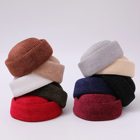 Chapeau Pillbox en velours côtelé style français, dessus rond, minimaliste, rétro britannique, chaud pour l'hiver, pour le quotidien, les fêtes, les voyages, vente en gros