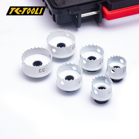 Ensemble de 11 scies cloches bimétalliques M42 avec boîte à outils en plastique rigide pour percer le métal, le bois et le PVC 21/27/33 mm