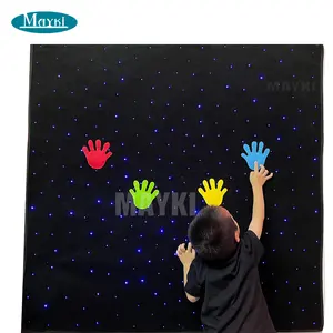 Interactive fiber optic lights sensory room equipment fiber optic led carpet star light rugs for kids